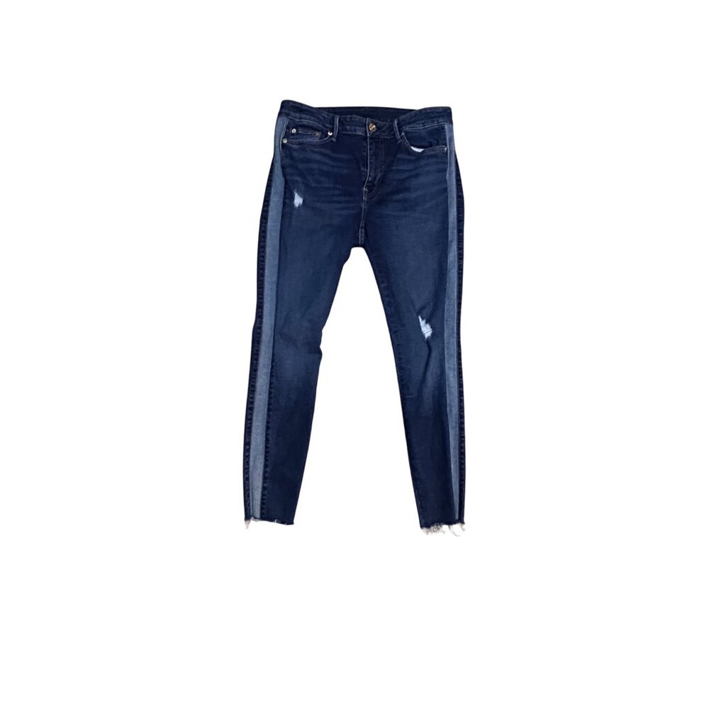 True Religion Jennie Curvy Mid Rise Skinny Jeans Size 33 Blue Denim 1681